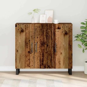 Sideboard vidaXL com 3 Portas em Madeira Antiga 90x34x80 cm em Madeira