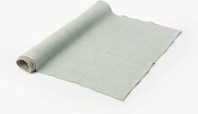 Toalha de mesa em linho com padrão de espinha de peixe Audra