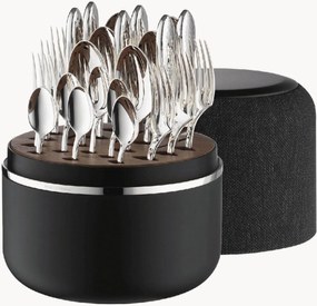 Conjunto de talheres artesanais muito polidos Martelé com caixa, 6 pessoas, conjunto de 24