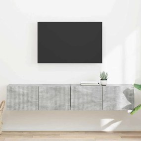 vidaXL Armário de TV de Parede 2 pcs Concreto 60 x 31 x 29.5 cm
