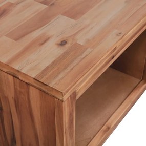 Mesa de centro em madeira de acácia maciça 90x50x37,5 cm