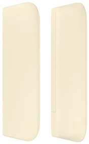 Cabeceira de cama c/ abas couro artificial 83x16x78/88 cm creme