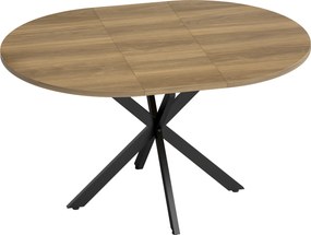 HOMCOM Mesa de jantar extensível para 4–6 pessoas, mesa de cozinha em estilo industrial com pés em forma de aranha, aparência de madeira castanha | Aosom Portugal