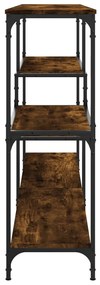 Mesa consola 160x32x95 cm derivados de madeira carvalho fumado