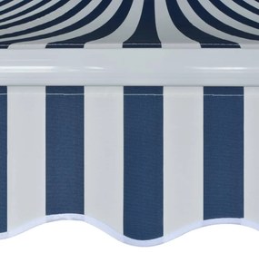 Toldo dobrável manual 350 cm azul/branco