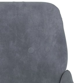 Banco 108x79x79 cm veludo cinzento-escuro