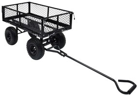 Carrinho de mão para jardim 250 kg preto