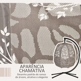 Poltrona Baloiço de Jardim Suspensa Com Suporte em Aço - Design Modern