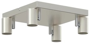 Spotlight de Teto 4 Vias Ajustável Níquel Escovado E27