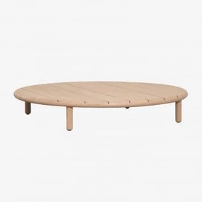 Mesa De Centro Redonda Para Jardim Em Madeira De Acácia Olivia Ø100 Cm & Marrom Acácia Claro & Marrom Acácia Claro - Sklum