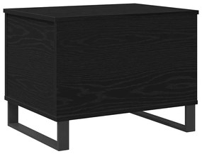 Mesa de Centro Lift Top Preto Carvalho 60x44,5x45 cm Madeira de Engenh
