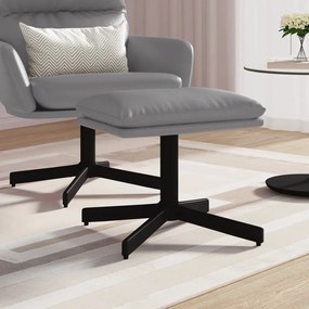 vidaXL Apoio de pés 60x60x36 cm couro artificial cinzento antracite