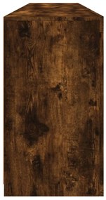 Aparador com luzes LED 181,5x37x67 cm carvalho fumado