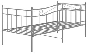 Sofá-cama 90x200 cm metal cinzento