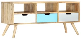 Móvel de TV 110x35x48 cm madeira de mangueira maciça