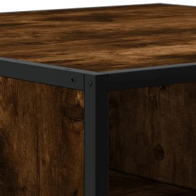 Mesa de centro derivados de madeira e metal carvalho fumado