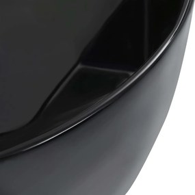 Lavatório 36x14 cm cerâmica preto
