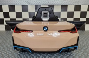 Carro eletrico bateria crianças BMW i4 12V Bege