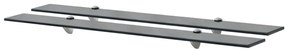 Prateleiras flutuantes 2 pcs vidro 90x10 cm 8 mm
