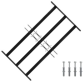 vidaXL Grelha de Janela Preto 75,5 x 45 cm Aço revestido a pó