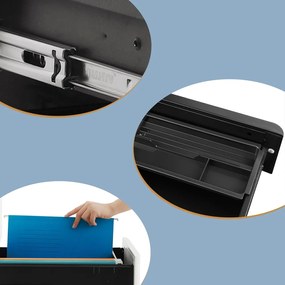 Bloco gavetas escritório com rodas 46 x 30 x 59,2 cm Preto