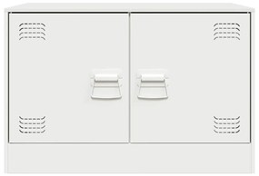 Móveis de TV 2 pcs 67x39x44 cm aço branco