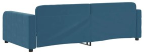 Sofá-cama 90x200 cm veludo azul