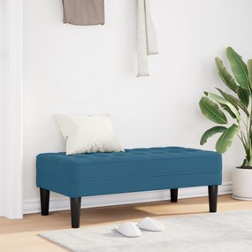 vidaXL Banco Azul 113x57x39 cm Veludo