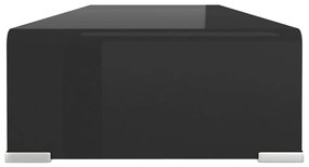 Suporte de TV/monitores em vidro 80x30x13 cm preto