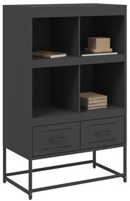 Móvel alto 68x39x111,5 cm aço preto
