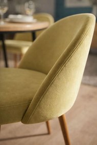 Pack 4 Cadeiras Vint Veludo - Amarelo dourado