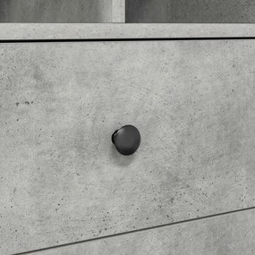 Mesa com Armazenamento Cinza Concreto Madeira Derivada