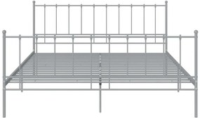 Estrutura de cama 180x200 cm metal cinzento