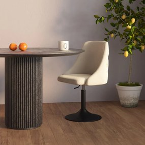 vidaXL Banco de bar veludo cor creme