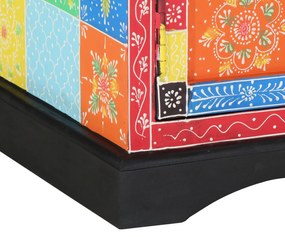 Armário de TV vidaXL Multicolorido 100x35x50 cm em Madeira Sólida de M