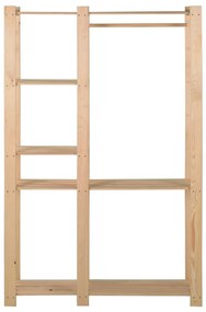 Suporte para roupas 110x38x170 cm madeira de pinho maciça