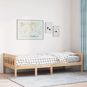 Cama de criança sem colchão 90x200 cm madeira de pinho maciça