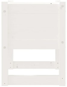 Vaso/floreira 40x40x52,5 cm pinho maciço branco