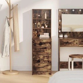 Highboard Carvalho Fumado 40x41x135 cm Madeira de Engenharia