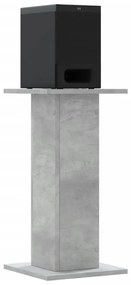 Suportes de colunas 2 pcs derivados de madeira cinzento cimento
