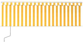 Toldo retrátil automático com estore 4x3 m amarelo e branco