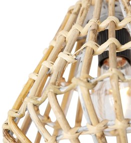 Candeeiro de teto rústico bambu branco - CANNA Diamond Rústico