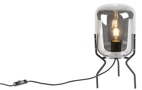 LED Candeeiro de mesa design preto com vidro fumê lâmpada-WiFi A60 - BLISS Design