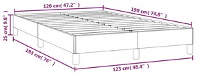 Moldura de cama sem creme de colchão 120x190 cm couro do falso