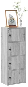 Estante 40x24x102 cm derivados de madeira cinzento sonoma