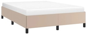 Estrutura de cama 140x200 cm couro artificial cappuccino