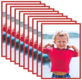 vidaXL Molduras para mesa 10 pcs 15x21 cm MDF vermelho