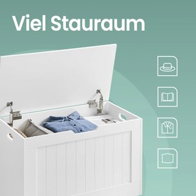 Banco com espaço de arrumação 40 x 76 x 48 cm Branco