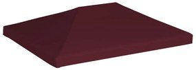 Cobertura de gazebo 310 g/m² 3x4 m bordô