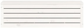 Caixa de arrumação 109x36,5x33cm madeira de pinho maciça branco